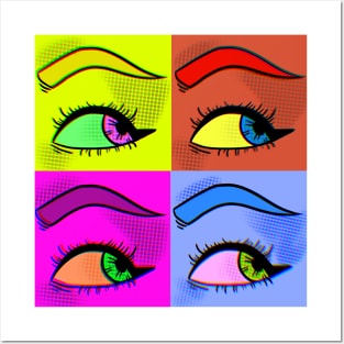 pop art eyes Posters and Art